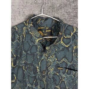 Retro Rifle Python Shirt Mens 2XL Party Summer Cocktail Vacations Resort